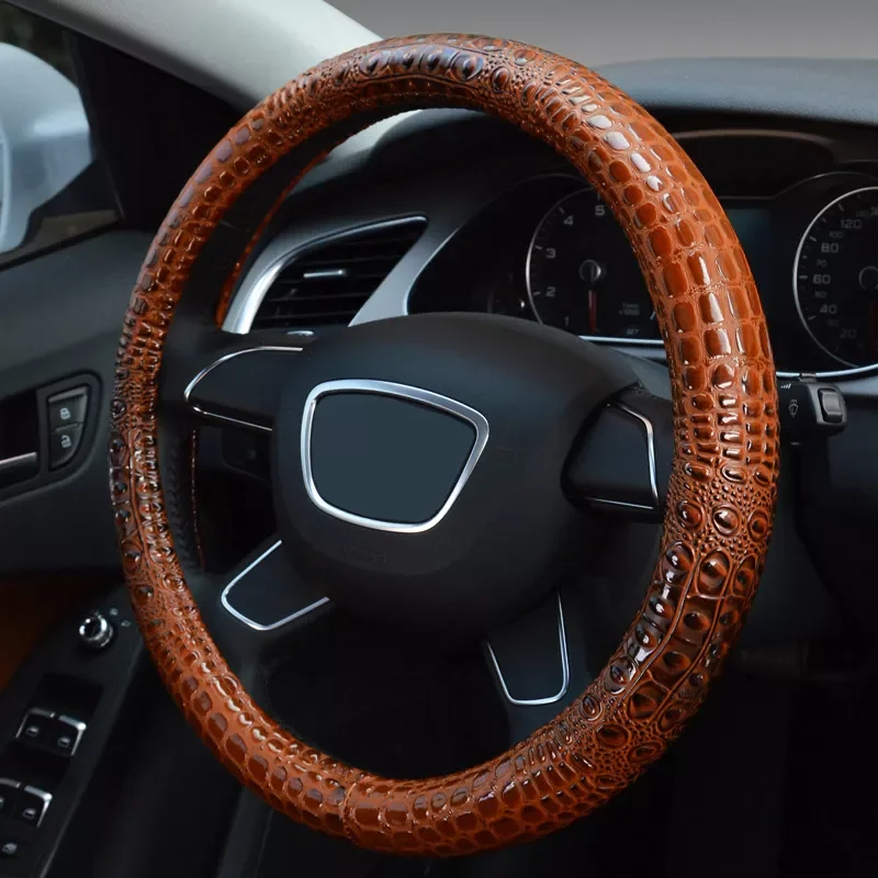 Grain Leather Four Seasons Universal Car Steering Wheel Cover Sport Cute Handle Case For Men Auto Interior Accessories
Grain Leather Four Seasons Universal Car Steering Wheel Cover Sport Cute Handle Case For Men Auto Interior Accessories