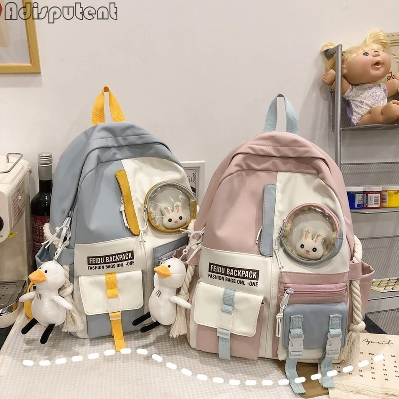 

Школьный ранец для девочек, модель 2022 года, корейский стиль, рюкзак для учеников старших классов и студентов колледжа, рюкзаки для девочек