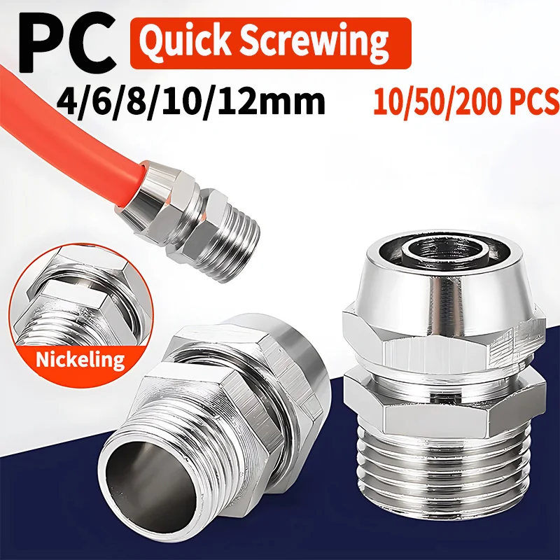 Fast Twist Joint PC Pneumatic Fitting Components 4 6 8 10 12mm Pipe Tube To 1/8 1/4 3/8 1/2 Copper Trachea Quick Screw Connector
Fast Twist Joint PC Pneumatic Fitting Components 4 6 8 10 12mm Pipe Tube To 1/8 1/4 3/8 1/2 Copper Trachea Quick Screw Connector