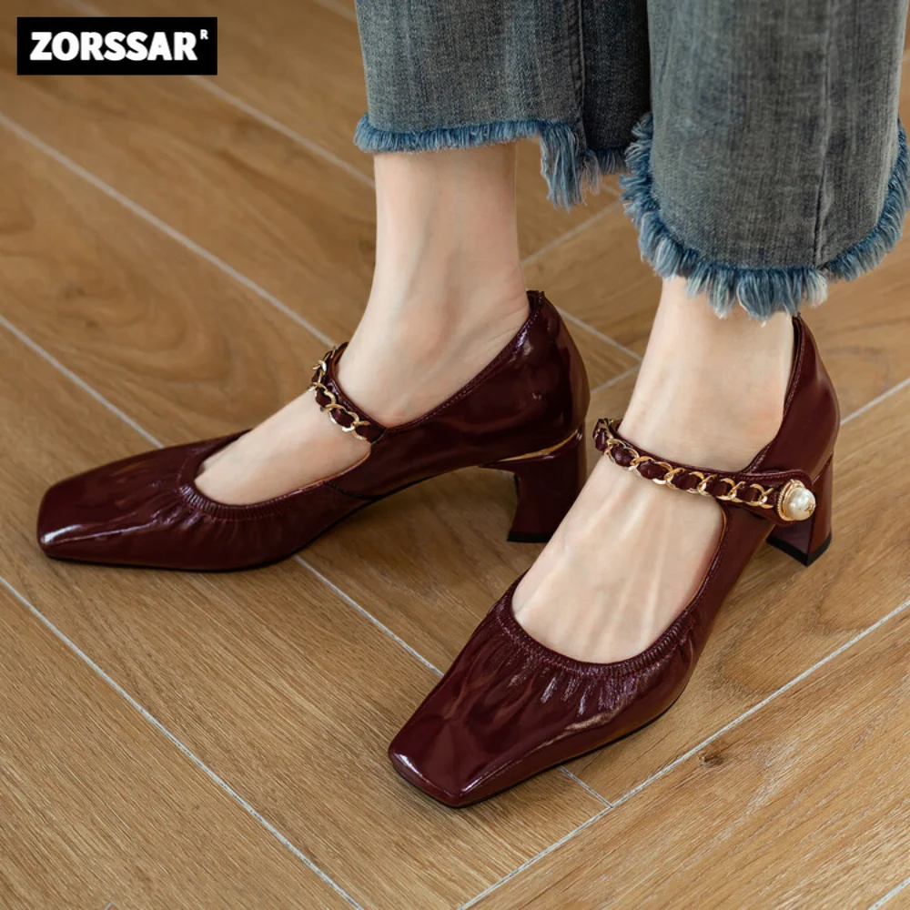 2023 New Women Dress Shoes Chunky heel Mary Janes Shoes Patent leather Shallow Square toe Pumps Ankle Strap Ladies Shoes Office
2023 New Women Dress Shoes Chunky heel Mary Janes Shoes Patent leather Shallow Square toe Pumps Ankle Strap Ladies Shoes Office