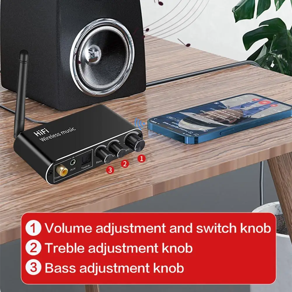 Digital To Analog Audio Converter With Bluetooth-compatible 5.1 Receiver Optical AUX Coaxial Toslink To L/R AUX 3.5mm Audio
Digital To Analog Audio Converter With Bluetooth-compatible 5.1 Receiver Optical AUX Coaxial Toslink To L/R AUX 3.5mm Audio
