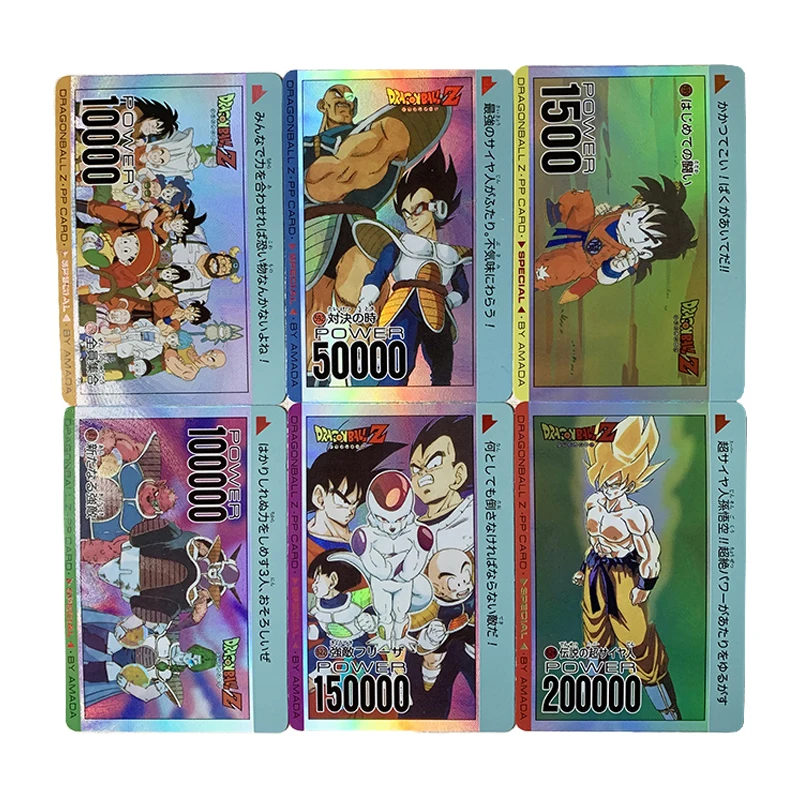6pcs/set Dragon Ball Refractive flash Card Super Saiyan Goku Vegeta Frieza Game Anime card Collection Cards gifts for friends
6pcs/set Dragon Ball Refractive flash Card Super Saiyan Goku Vegeta Frieza Game Anime card Collection Cards gifts for friends