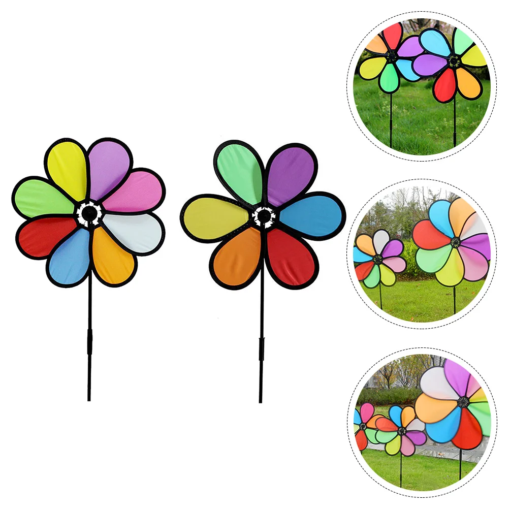 

Windmill Wind Garden Pinwheel Pinwheels Yard Rainbow Sunflower Outdoor Toy Lawn Kids Decor Ornament Flower Patio Decorative