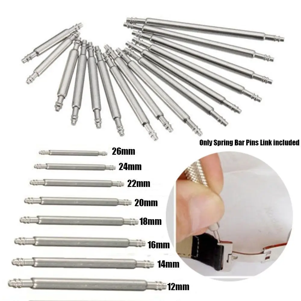 144/360pcs/set Watch Accessories Watchband Stainless Steel Metal Spring Bars 8mm - 25mm Strap Belt Repair Tools
144/360pcs/set Watch Accessories Watchband Stainless Steel Metal Spring Bars 8mm - 25mm Strap Belt Repair Tools