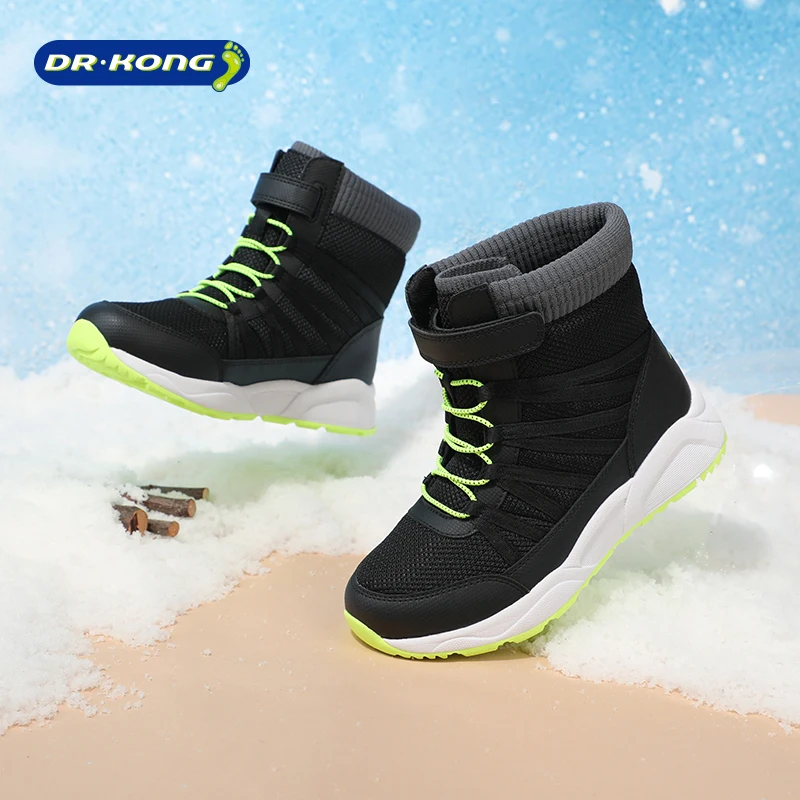 

Dr.Kong New Arrival Big Kid Snow Boot Winter Fashion High Top Ankle Boots Non-Slip Children Boys Girls Walk Stable Healthy Shoes