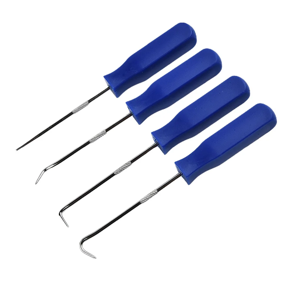 4 Pieces Long Pick & Hook Set Gasket Puller Pick Tools For Removing Car Auto Oil Seal O-Ring Seal Tools 45/90/110 Degrees
4 Pieces Long Pick & Hook Set Gasket Puller Pick Tools For Removing Car Auto Oil Seal O-Ring Seal Tools 45/90/110 Degrees