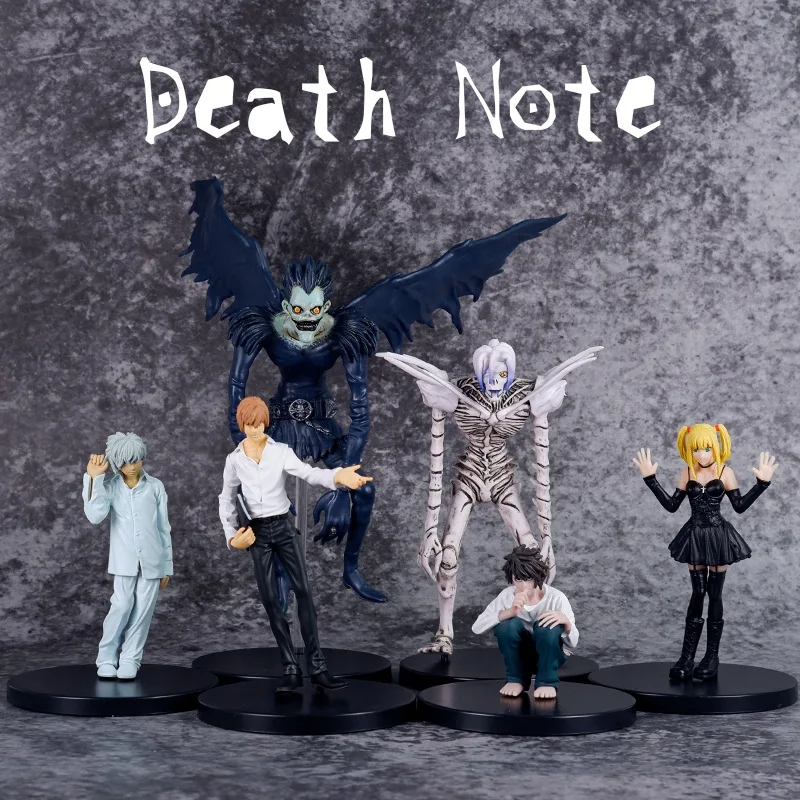 6Pcs/Set Death Note Action Figures Jealous Anime Rem Misa Light Yagami Ryuk Model Dolls Toys Brinqudoes Christmas Gifts For Kids
6Pcs/Set Death Note Action Figures Jealous Anime Rem Misa Light Yagami Ryuk Model Dolls Toys Brinqudoes Christmas Gifts For Kids
