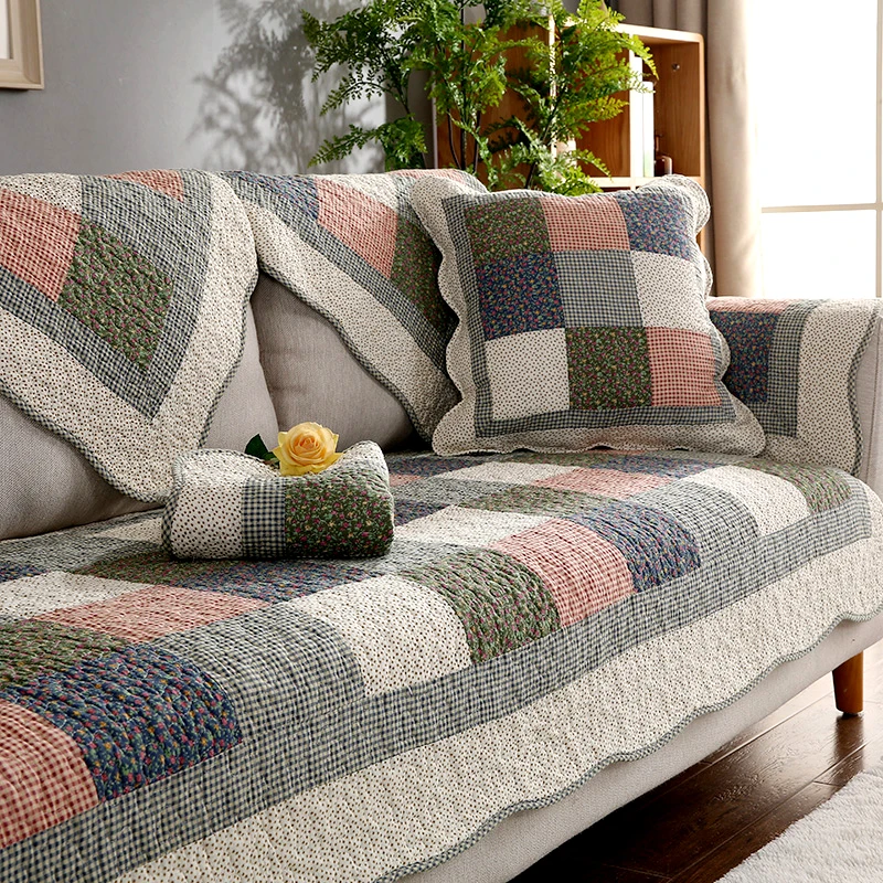 Nordic Style Washed Cotton Sofa Covers Four Season Patchwork Cotton Quilted Sectional Couch Cushion Towel for Livign Room
Nordic Style Washed Cotton Sofa Covers Four Season Patchwork Cotton Quilted Sectional Couch Cushion Towel for Livign Room