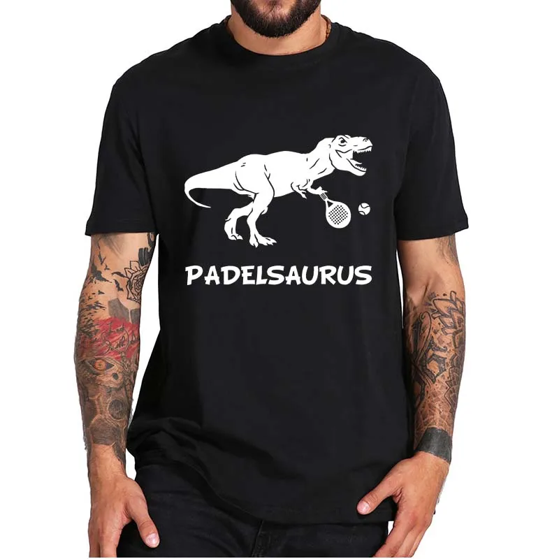 Paddle Tennis With T-Rex Funny T-Shirt Dino Padel Player Essential Sports Tee Tops 100% Cotton Casual Homme Camiseta
Paddle Tennis With T-Rex Funny T-Shirt Dino Padel Player Essential Sports Tee Tops 100% Cotton Casual Homme Camiseta
