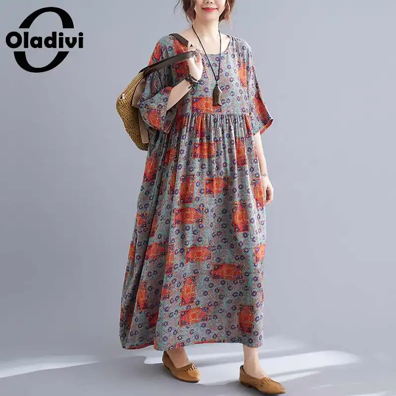 Oladivi Oversize Oversized Maxi Long Dress for Women 50 40 60 Years Old Summer 2022 New Casual Dresses Tunic 3XL 4XL 5XL 6XL 8XL
Oladivi Oversize Oversized Maxi Long Dress for Women 50 40 60 Years Old Summer 2022 New Casual Dresses Tunic 3XL 4XL 5XL 6XL 8XL