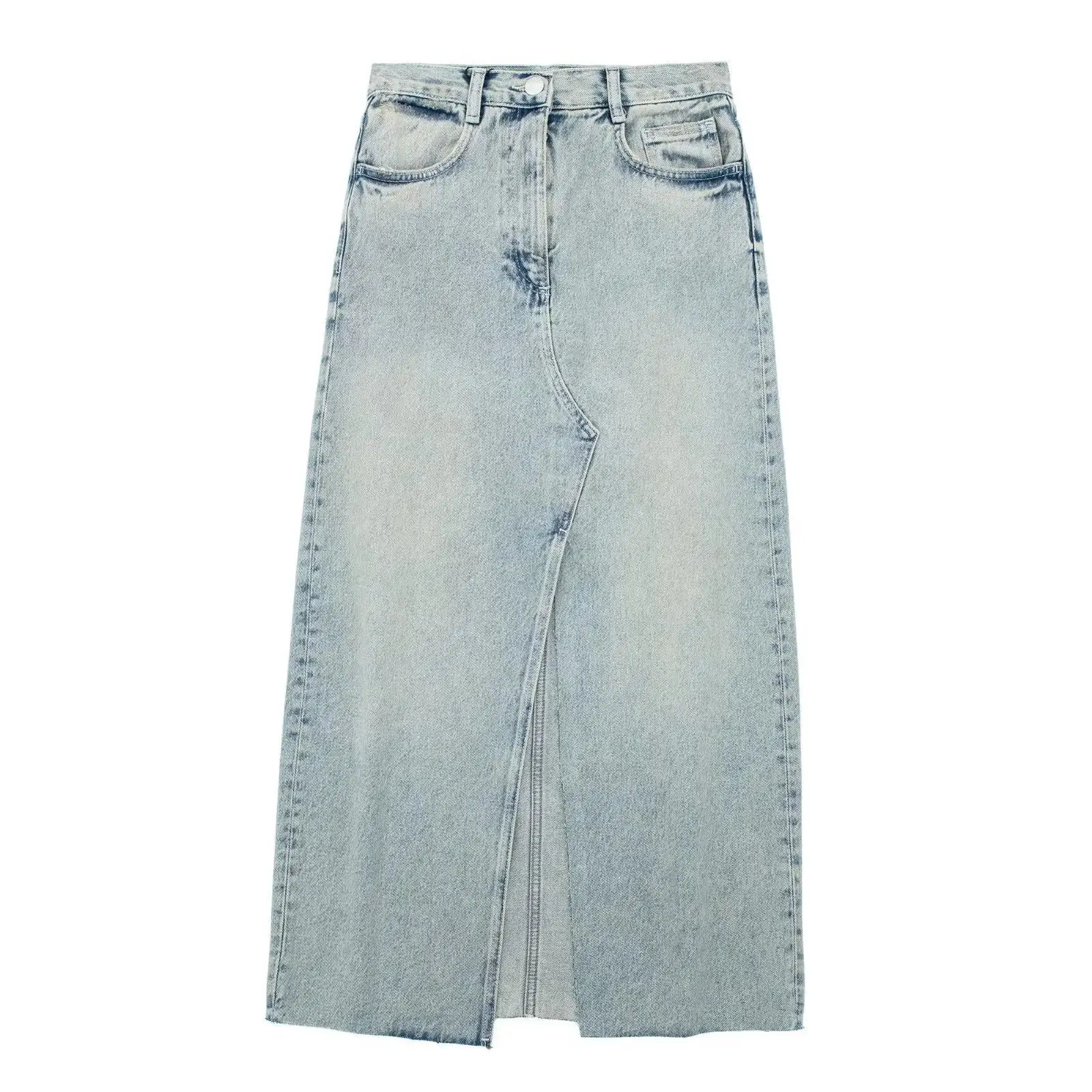 Kozoca Denim Long Skirts for Women Blue High Waist Skirts Woman Fashion Faded Slit Maxi Skirt Women Spring Button Skirt Woman
Kozoca Denim Long Skirts for Women Blue High Waist Skirts Woman Fashion Faded Slit Maxi Skirt Women Spring Button Skirt Woman
