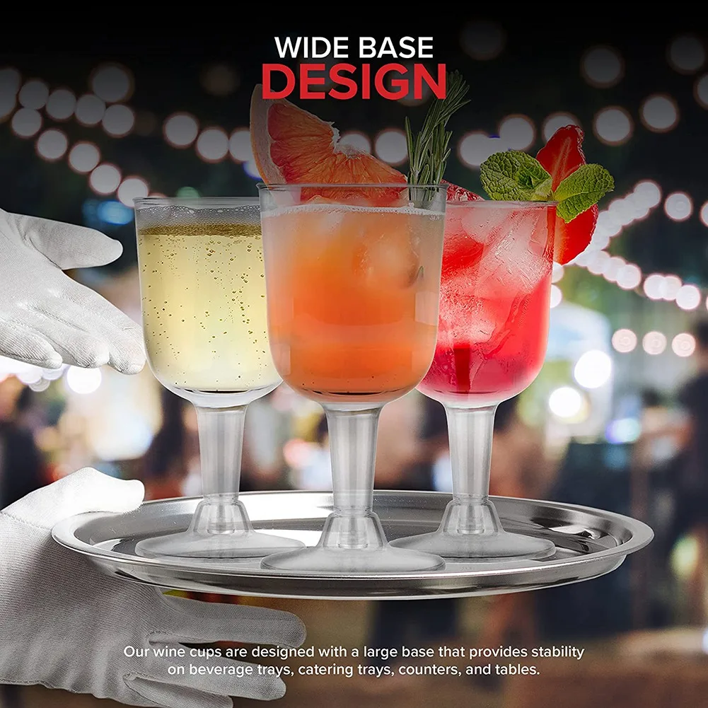 Clear Plastic Wine Glass Recyclable - Shatterproof Wine Goblet - Disposable & Reusable Cups for Champagne, Dessert 20Pcs
Clear Plastic Wine Glass Recyclable - Shatterproof Wine Goblet - Disposable & Reusable Cups for Champagne, Dessert 20Pcs