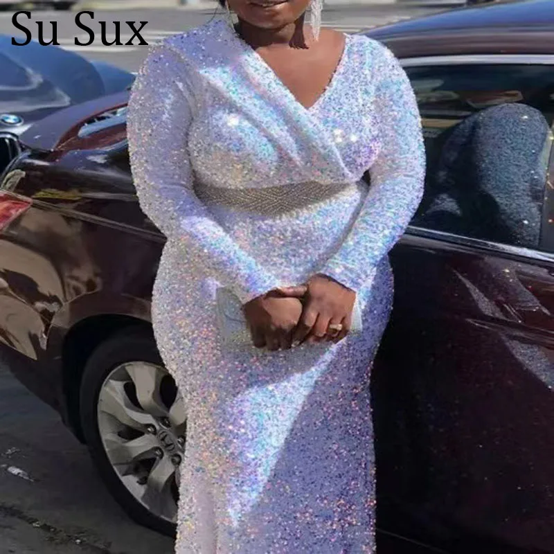 Sexy Party Sequin Dress African Clothes Sparkly Glitter Velvet Midi Bodycon Dress Celebrity Christmas Christmas Birthday Robe
Sexy Party Sequin Dress African Clothes Sparkly Glitter Velvet Midi Bodycon Dress Celebrity Christmas Christmas Birthday Robe