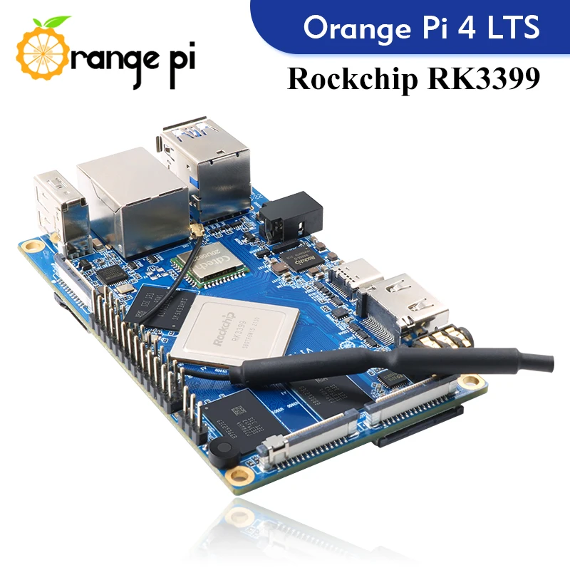 

Orange Pi 4 Lts Single Board Computer 4GB RAM 16GB EMMC Wifi BT5.0 Demo Board Support Android Ubuntu Debian OS Development Board