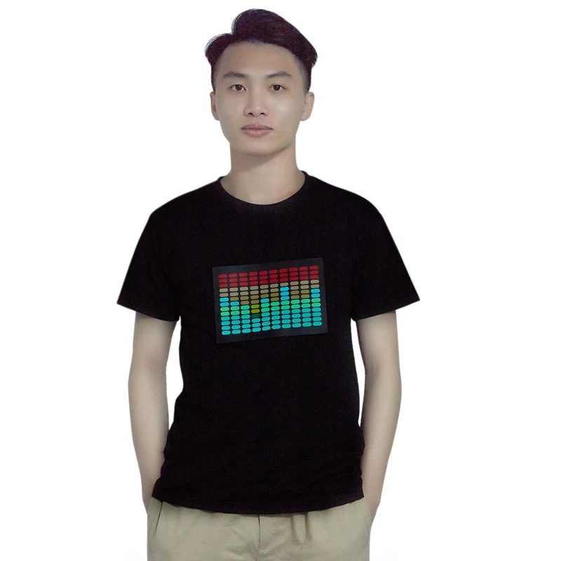 Men Sound Activated Led T-Shirt Light Up Flashing Rock Disco Equalizer Short Sleeve Led T Shirt
Men Sound Activated Led T-Shirt Light Up Flashing Rock Disco Equalizer Short Sleeve Led T Shirt