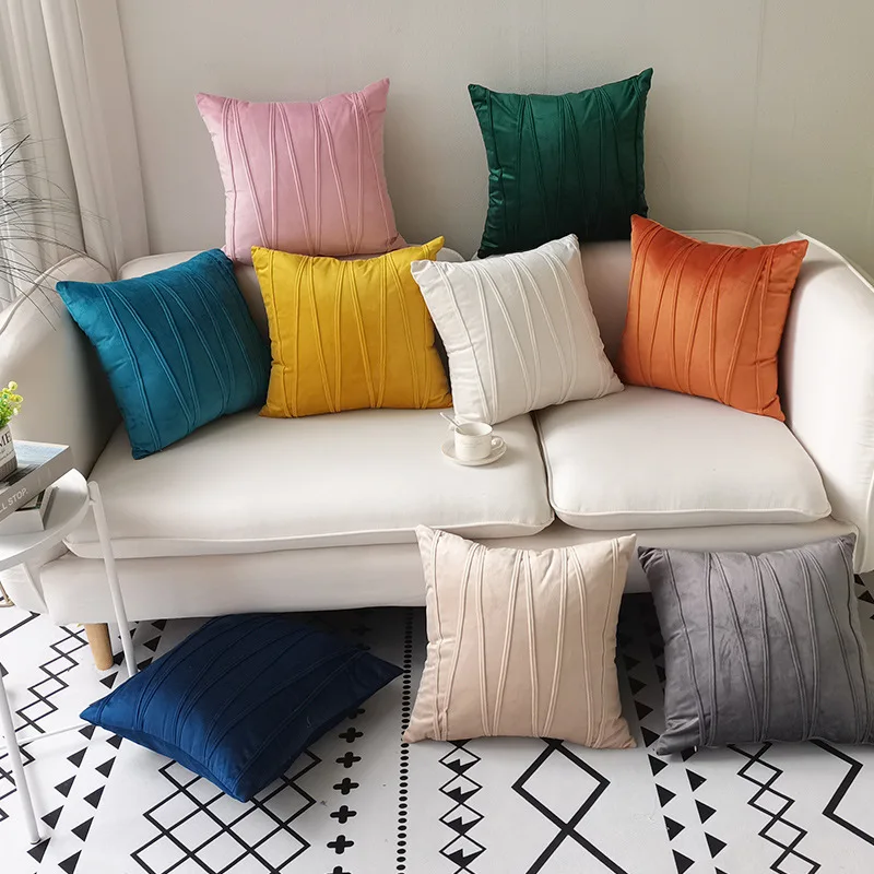 Comfort Velvet Striped Embroidery Cushion Cover 40x40 45X45 Solid Color Square Moden Style Throw Pillowcase For Sofa Home Decor
Comfort Velvet Striped Embroidery Cushion Cover 40x40 45X45 Solid Color Square Moden Style Throw Pillowcase For Sofa Home Decor