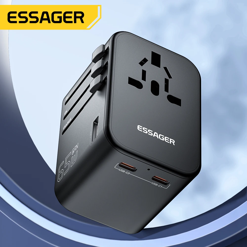 Essager Universal Travel Adapter All-in-one Travel Charger with USB A Ports and Type C Wall Charger for US EU UK AUS Plug Travel
Essager Universal Travel Adapter All-in-one Travel Charger with USB A Ports and Type C Wall Charger for US EU UK AUS Plug Travel