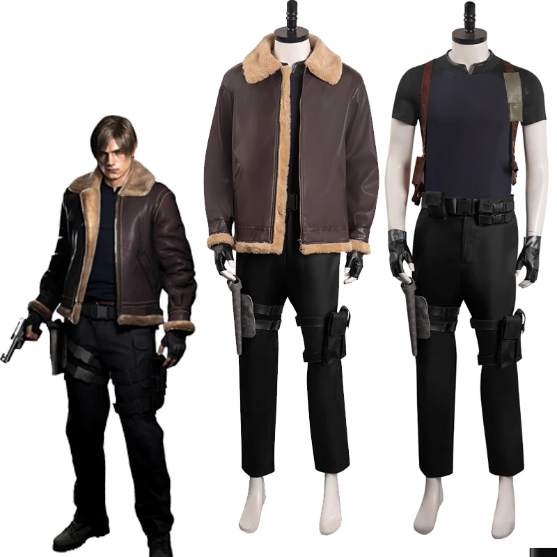 Костюм для косплея Leon S.Kennedy из аниме зло 4 для ролевых игр, мужское пальто, брюки, перчатки, наряд, куртка, одежда, мужской карнавальный костюм на Хэллоуин
Костюм для косплея Leon S.Kennedy из аниме зло 4 для ролевых игр, мужское пальто, брюки, перчатки, наряд, куртка, одежда, мужской карнавальный костюм на Хэллоуин