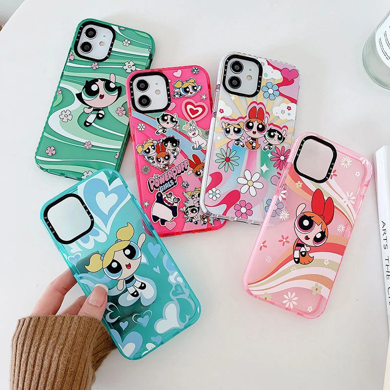 Cute Luxury Phone Cases For iPhone 13 12 11 Pro Max XR XS MAX 8 X SE Girl Shockproof Silicone Shell The Design-Powerpuffs Girl 
Cute Luxury Phone Cases For iPhone 13 12 11 Pro Max XR XS MAX 8 X SE Girl Shockproof Silicone Shell The Design-Powerpuffs Girl