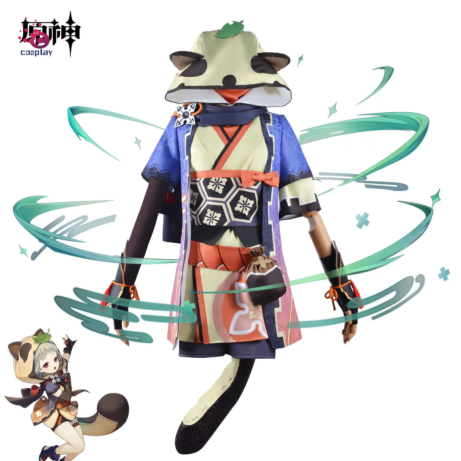 Genshin Impact Honey Sayu zaoyou Cosplay Costume Lovely Dress Hat Tail Full Set Inazuma Outfits for Comic Halloween Role Play
Genshin Impact Honey Sayu zaoyou Cosplay Costume Lovely Dress Hat Tail Full Set Inazuma Outfits for Comic Halloween Role Play