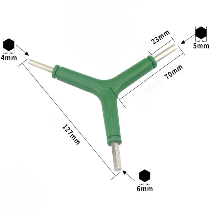 1 шт. трехосевой ключ Y-образный шестигранный ключ в основном используется инструмент для ремонта велосипедов ручной ключ
1 шт. трехосевой ключ Y-образный шестигранный ключ в основном используется инструмент для ремонта велосипедов ручной ключ