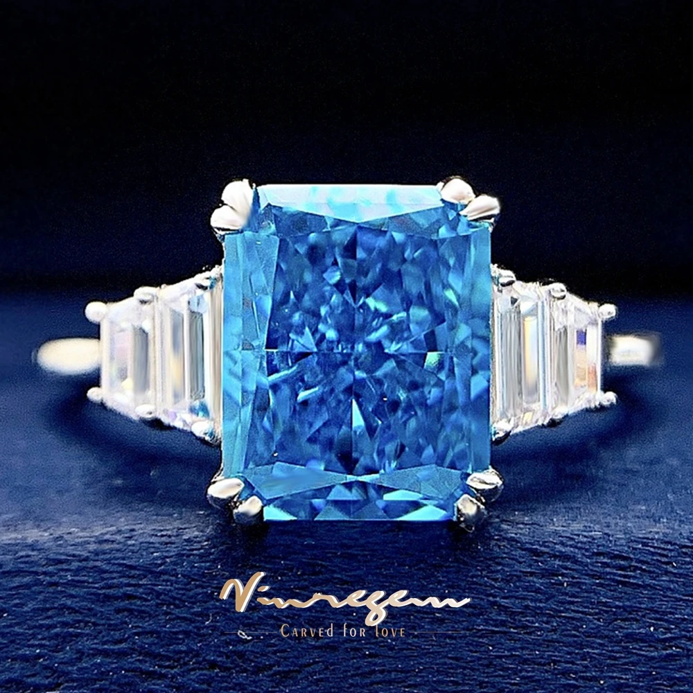 Vinregem 8*10MM Crushed Ice Cut Lab Aquamarine Gemstone Ring For Women 925 Sterling Silver Wedding Engagment Jewelry Wholesale
Vinregem 8*10MM Crushed Ice Cut Lab Aquamarine Gemstone Ring For Women 925 Sterling Silver Wedding Engagment Jewelry Wholesale