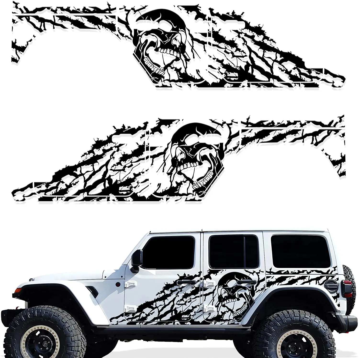 Factory Crafts Nightmare Side Graphics Kit 3M Vinyl Decal Wrap Compatible with Wrangler JL 4 Door 20182021 (Black)
Factory Crafts Nightmare Side Graphics Kit 3M Vinyl Decal Wrap Compatible with Wrangler JL 4 Door 20182021 (Black)