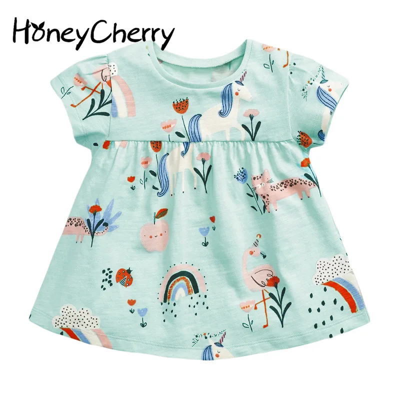 HoneyCherry Summer new girls knitted cartoon short-sleeved t-shirt children's bottoming shirt toddler girl clothes
HoneyCherry Summer new girls knitted cartoon short-sleeved t-shirt children's bottoming shirt toddler girl clothes
