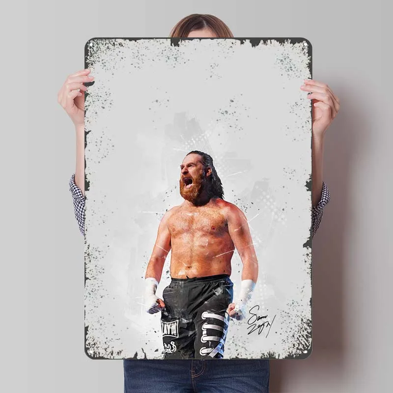 Sami Zayn Sports Металлический плакат Украшение гостиной Декор Предметы Эстетическое
