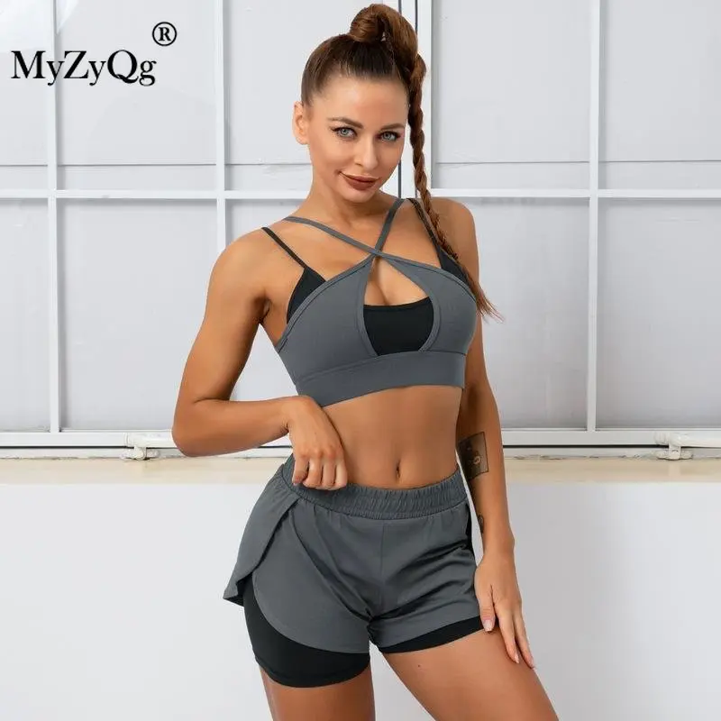 MyZyQg Women Candy Double Patchwork Yoga Two-piece Set Sports Running Gym Bras Leggings Fitness Shorts Suit
MyZyQg Women Candy Double Patchwork Yoga Two-piece Set Sports Running Gym Bras Leggings Fitness Shorts Suit