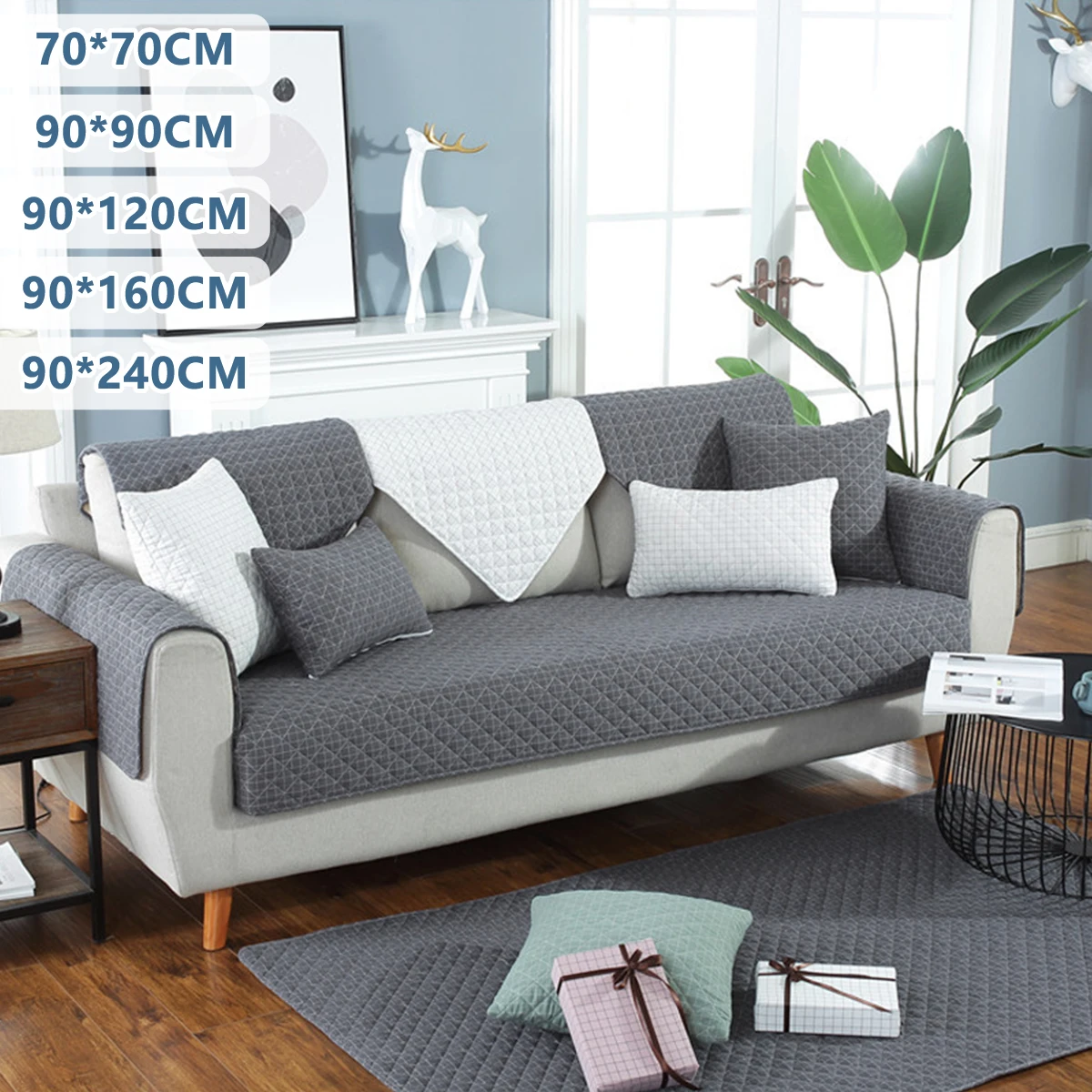 Couch Covers Waterproof Home Sofa Pad for Large Reclining Sofa Pet Scratch Proof Anti-Slip Quilted Sectional Gray Sofa Slipcover
Couch Covers Waterproof Home Sofa Pad for Large Reclining Sofa Pet Scratch Proof Anti-Slip Quilted Sectional Gray Sofa Slipcover