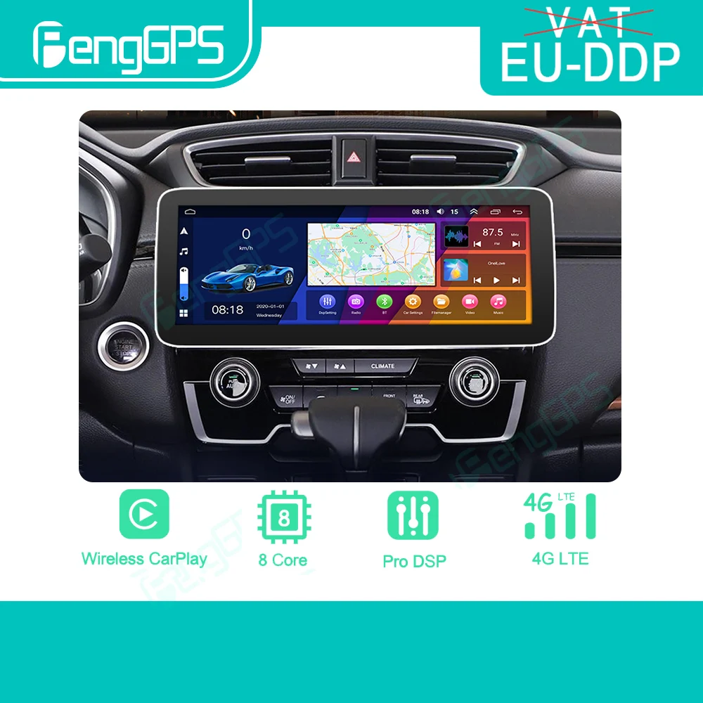 Для Honda CR-V 2017 2018 + Android 12 автомобильный радиоприемник стерео Мультимедийный плеер 2 Din GPS навигационный блок экран дисплей
Для Honda CR-V 2017 2018 + Android 12 автомобильный радиоприемник стерео Мультимедийный плеер 2 Din GPS навигационный блок экран дисплей