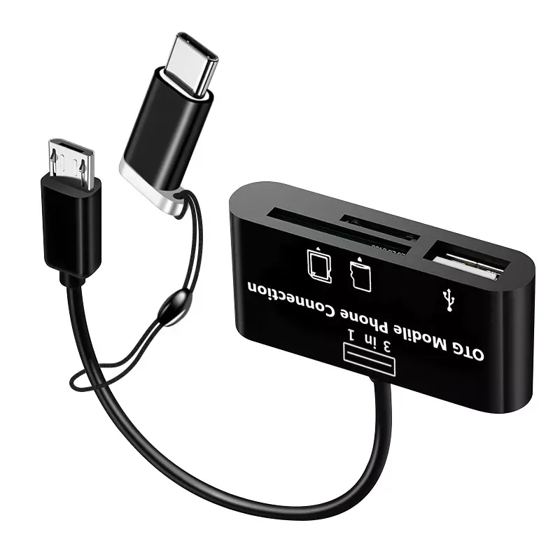 FONKEN 3 In1 USB Type C Card Reader Micro USB SD TF Card Mobile Phone Cardreader Type-C To USB OTG Adapter Laptop Accessories
FONKEN 3 In1 USB Type C Card Reader Micro USB SD TF Card Mobile Phone Cardreader Type-C To USB OTG Adapter Laptop Accessories