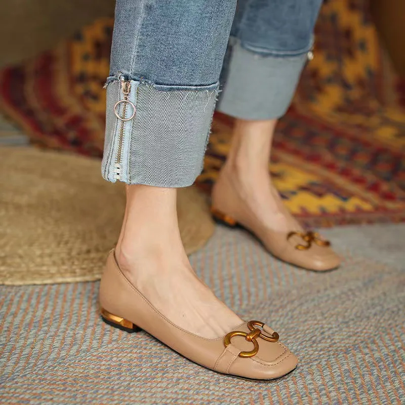 Ladies Flat Shoes Leather Retro Square Toe Loafers for Women Spring Casual Flats Slip On Elegant Party Wedding Shoes
Ladies Flat Shoes Leather Retro Square Toe Loafers for Women Spring Casual Flats Slip On Elegant Party Wedding Shoes