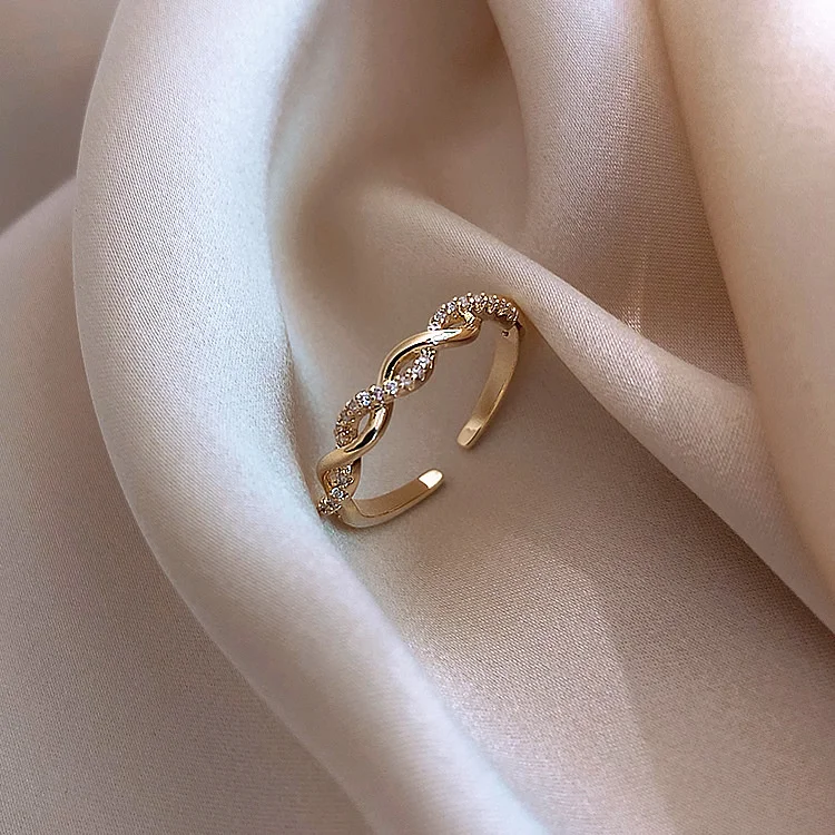Creative Zircon Woven Fried Dough Twist Ring Simple Fashion Opening Rings Boutique Free Size Ring For Girls 2023 Jewelry Gift
Creative Zircon Woven Fried Dough Twist Ring Simple Fashion Opening Rings Boutique Free Size Ring For Girls 2023 Jewelry Gift