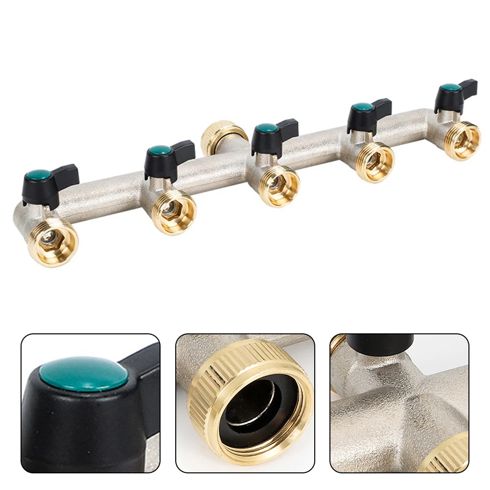5-Way Brass Water Splitters 3/4 Inch Water Distributor Garden Irrigation Watering Connector Fittings Valve
5-Way Brass Water Splitters 3/4 Inch Water Distributor Garden Irrigation Watering Connector Fittings Valve