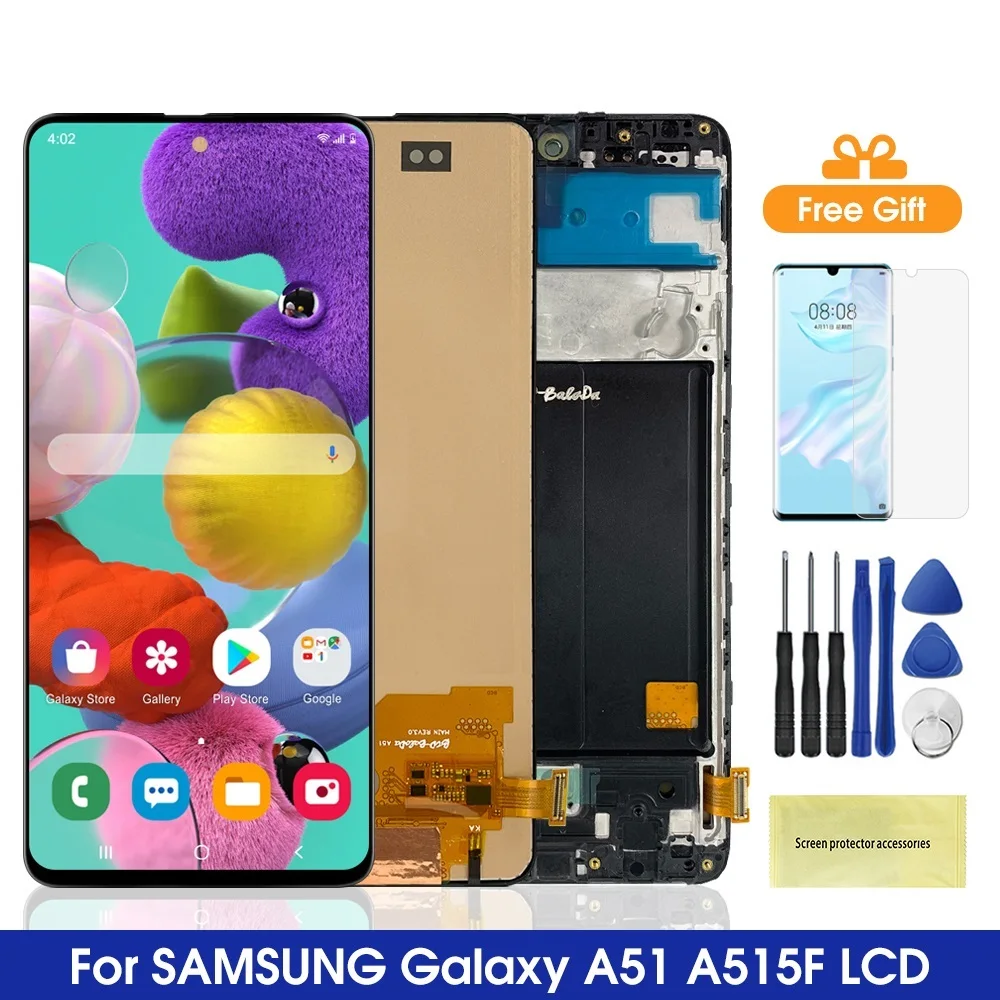 ЖК-дисплей Super Amoled A51 для Samsung Galaxy A51 A515, сенсорный экран с дигитайзером в сборе, детали для Samsung A515 A515FN/DS A515F
ЖК-дисплей Super Amoled A51 для Samsung Galaxy A51 A515, сенсорный экран с дигитайзером в сборе, детали для Samsung A515 A515FN/DS A515F