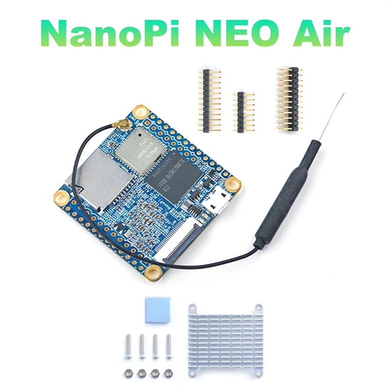 Nanopi NEO Air Development Board+Heatsink H3 4-Core Wifi Bluetooth Run Ubuntucore Mini IOT Development Board
Nanopi NEO Air Development Board+Heatsink H3 4-Core Wifi Bluetooth Run Ubuntucore Mini IOT Development Board