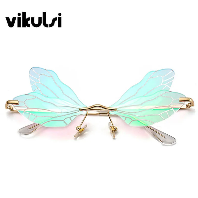 Rimless Green Wings Sunglasses Women Vintage Punk Cool Steampunk Dragonfly Sun Glasses Funny Party Eyewear Trend Accessories Men
Rimless Green Wings Sunglasses Women Vintage Punk Cool Steampunk Dragonfly Sun Glasses Funny Party Eyewear Trend Accessories Men