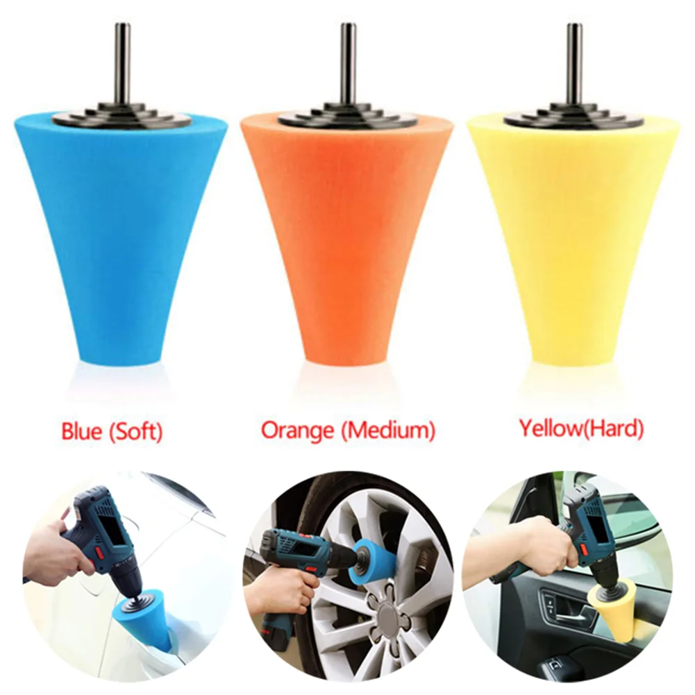 3/5Pc Car Buffing Polishing Sponge Pad Foam Cone Polishing Wheel Drill Polishing Sponge Pads For Cordless Electric Drill Rotary
3/5Pc Car Buffing Polishing Sponge Pad Foam Cone Polishing Wheel Drill Polishing Sponge Pads For Cordless Electric Drill Rotary