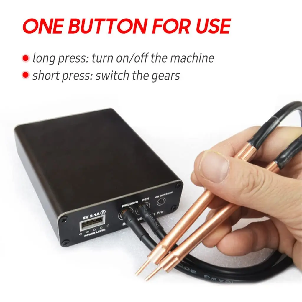 DIY Mini Spot Welder 5 Gears Adjustable Portable Handheld Spot Welding Machine Fast Charge Lithium Battery with Spot Welding Pen
DIY Mini Spot Welder 5 Gears Adjustable Portable Handheld Spot Welding Machine Fast Charge Lithium Battery with Spot Welding Pen