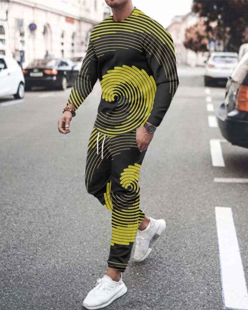 Fashion Men's Long-Sleeved T-Shirts Two-Piece O-Neck Sports Suit Trendy Brand Long-Sleeved and Trousers Printing Men's Clothing
Fashion Men's Long-Sleeved T-Shirts Two-Piece O-Neck Sports Suit Trendy Brand Long-Sleeved and Trousers Printing Men's Clothing