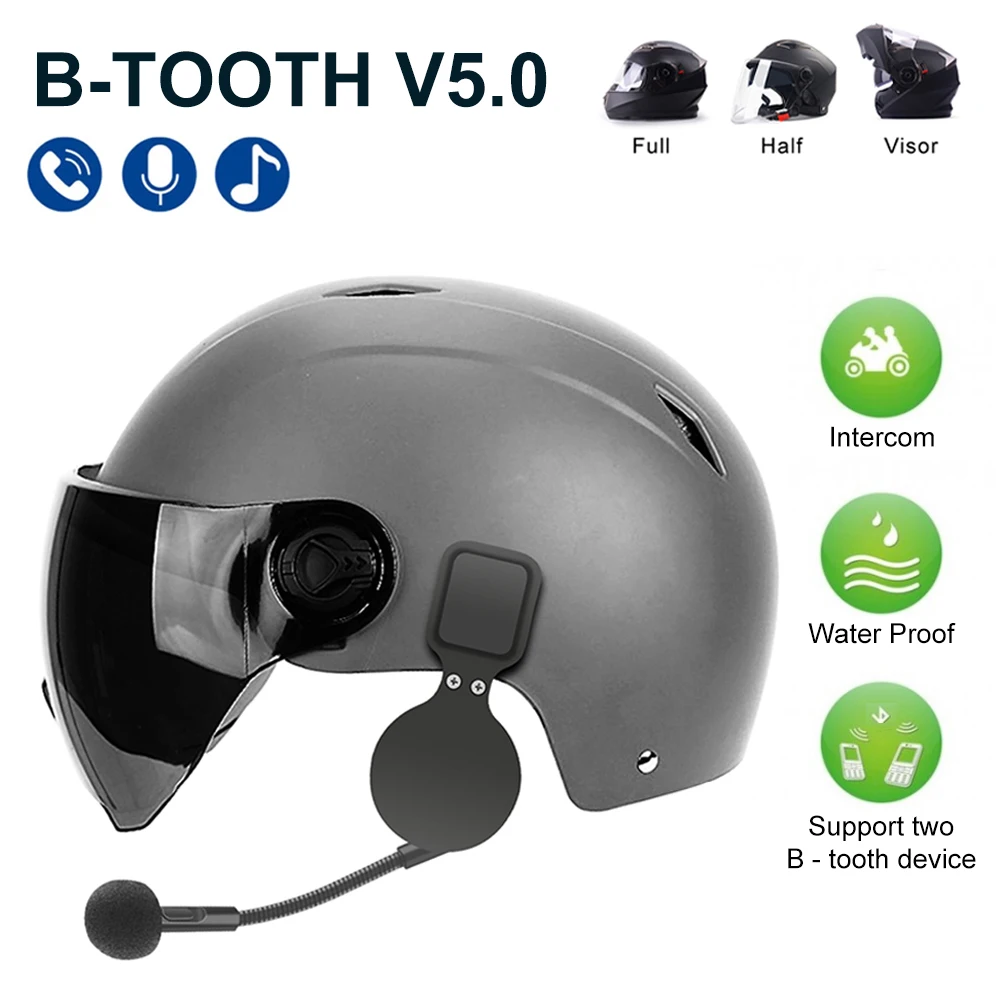 Motorcycle Helmet Headset Bluetooth-Compatible Wireless Helmet Earphone with Microphone Handsfree Call 15hrs Stereo Headphone
Motorcycle Helmet Headset Bluetooth-Compatible Wireless Helmet Earphone with Microphone Handsfree Call 15hrs Stereo Headphone