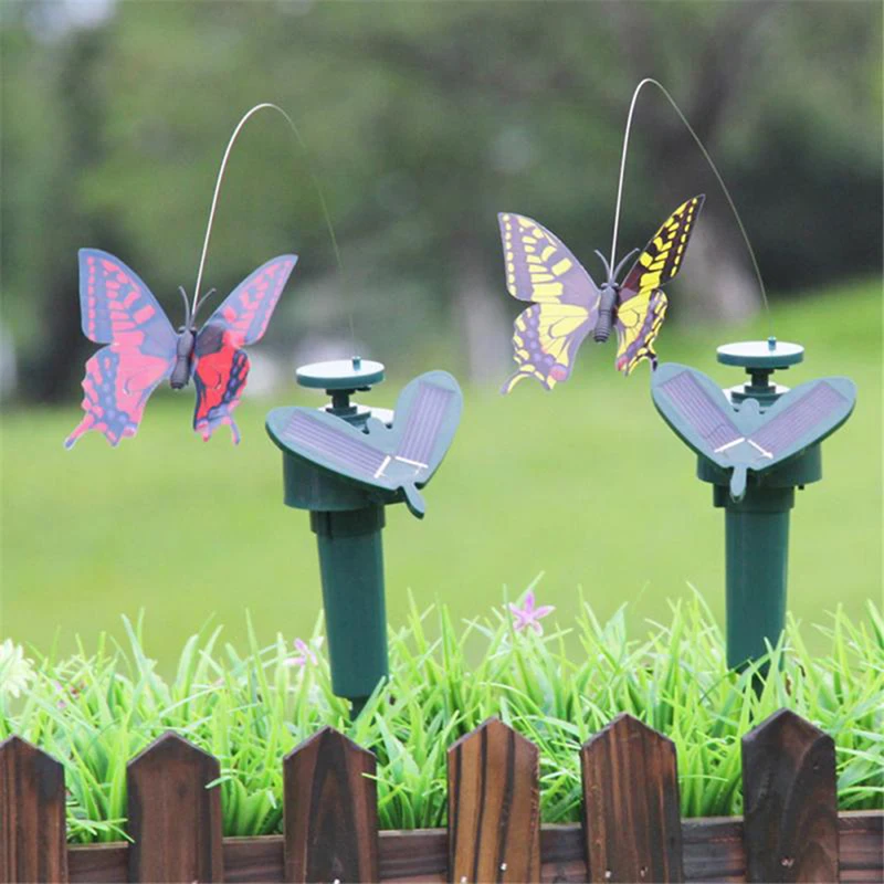 

Украшение для сада, танцующие бабочки на солнечной батарее, летающие скряпки, птицы, садовые уличные украшения для дома, земля
