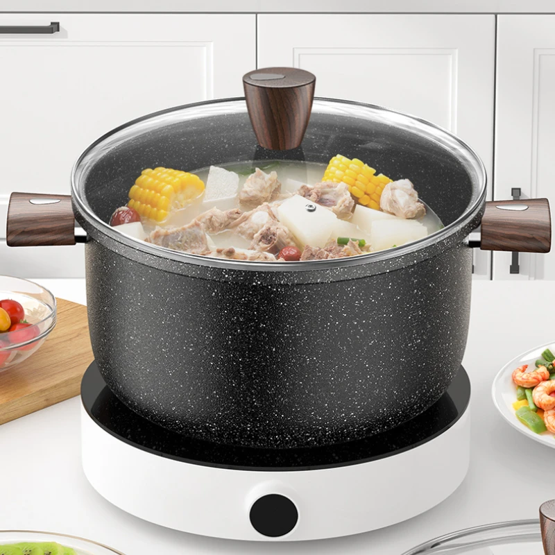 

Medical Stone Non Stick Soup Pot Stock Stew Steamed Multifunction Pot Porridge Kitchen Pot Marmite Cuisson Kitchen Cookware