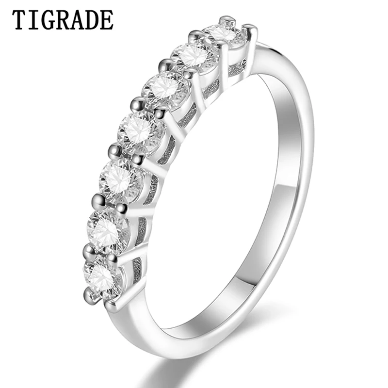 Tigrade 0.7CT 925 Sterling Silver Ring Shiny Moissanite Diamond Eternity Band Engagement Wedding Rings For Women Fine Jewelry
Tigrade 0.7CT 925 Sterling Silver Ring Shiny Moissanite Diamond Eternity Band Engagement Wedding Rings For Women Fine Jewelry