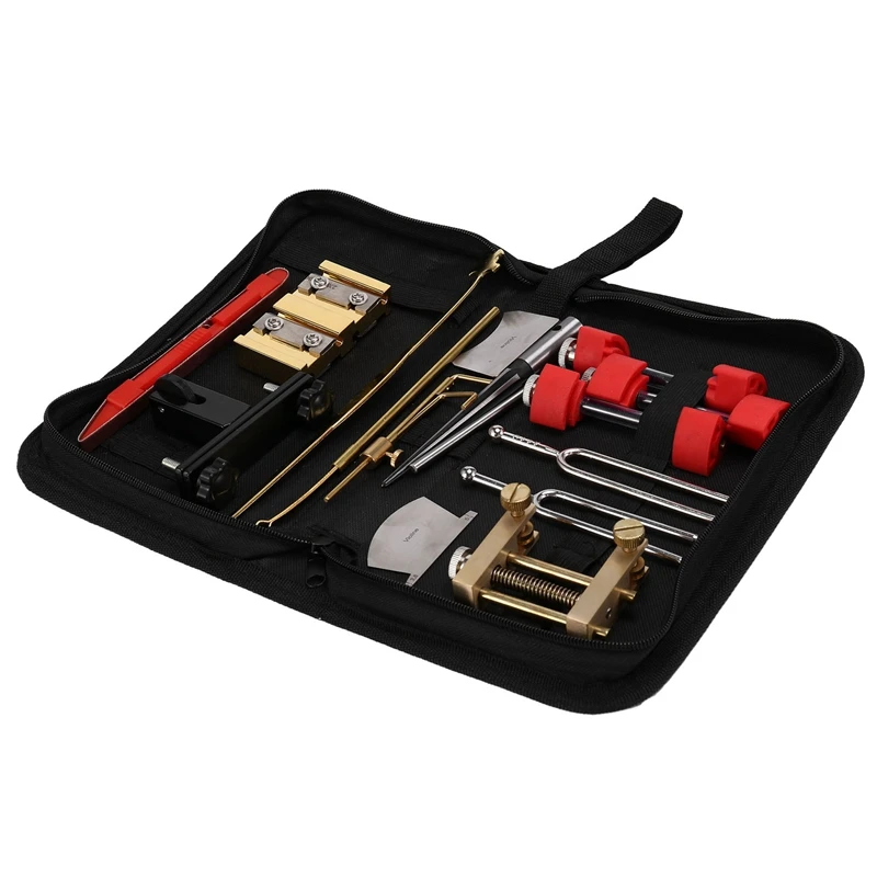 17 Pcs Violin Sound Column Hook Clip Sound Column Ruler Fixture Abrasive Tool Tuning Fork Repair Violin Tool Bag Set
17 Pcs Violin Sound Column Hook Clip Sound Column Ruler Fixture Abrasive Tool Tuning Fork Repair Violin Tool Bag Set