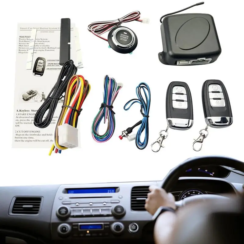 Car Remote Start Kit DC12V Universal Keyless Entry Remote Start With 2 Smart Key Safety Lock For A Simple Convenient Easy Safe
Car Remote Start Kit DC12V Universal Keyless Entry Remote Start With 2 Smart Key Safety Lock For A Simple Convenient Easy Safe