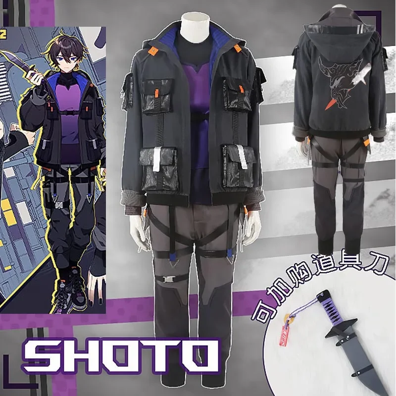 Vtuber Shoto/Shou Косплей Костюм Shxtou 2.0 Хэллоуин Игра Женщины Мужчины Ролевые Игры Наряд