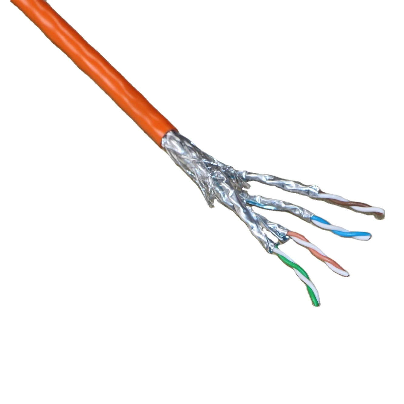 Orange color 40G Cat8 network cable bare copper 22AWG ethernet cablle Pass test lan cable
Orange color 40G Cat8 network cable bare copper 22AWG ethernet cablle Pass test lan cable